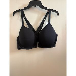 Lane Bryant Cacique Boost Plunge Bra Black, 44B